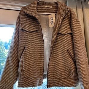 Tan Herringbone Jacket